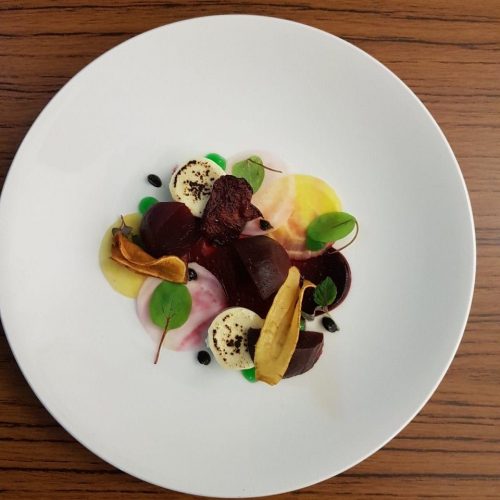 beetroot on white plate